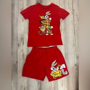 Looney Tunes Red T-Shirt and Shorts Set